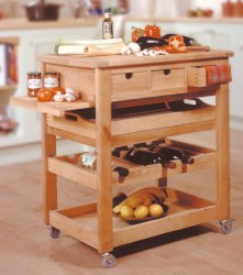 Oak Kitchen Trolley <FONT COLOR='#ff0000'>HALF PRICE DEAL</FONT COLOR>