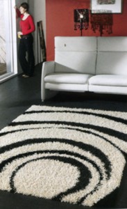 Alpine Black & Cream Circles Rug 6575 463