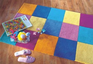 Multi Coloured Blocks Childrens Rug