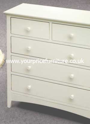 Cameo White Shaker Style 3+2 Chest
