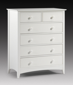 Cameo White Shaker Style 4+2 Chest by Julian Bowen