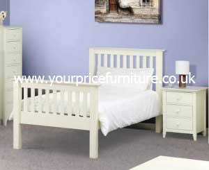 Cameo White Shaker Style Single Bed