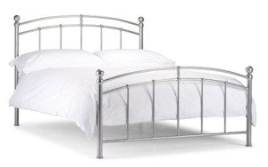 Chatsworth Silver Metal Bed