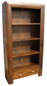 Convex Bookcase With Storage Drawer