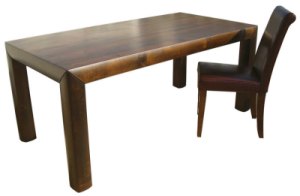 Convex Birch 1.37m Dining Table & Leather Dining Chairs by CPW