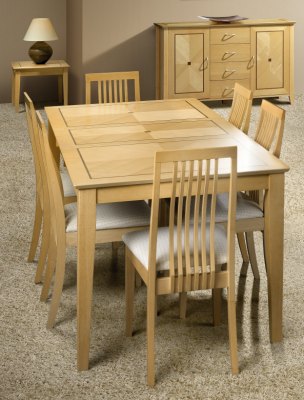 Alaska Maple amp Walnut Extending Wooden Table By Julian Bowen