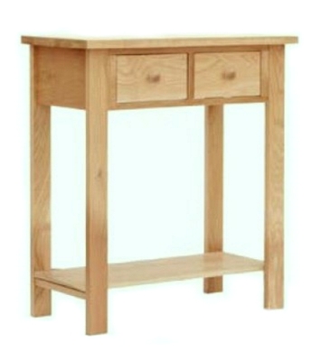 Banbury OAK 2 Drawer Console Table By Wiseaction