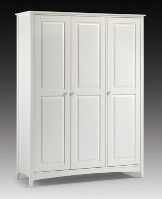 Cameo White Shaker Style 3 Door Wardrobe By Julian Bowen