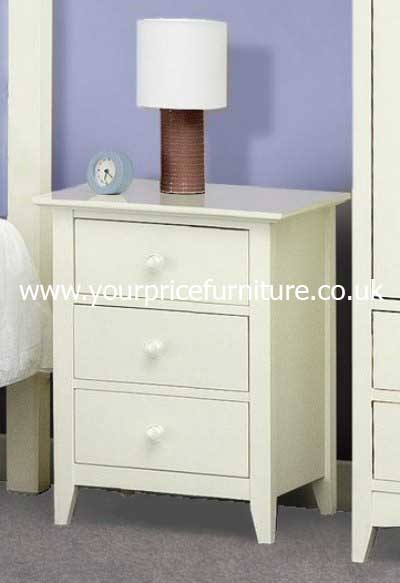 Cameo White Shaker Style Bedside Chest