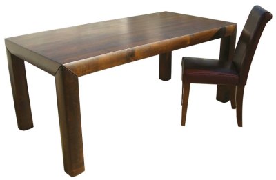 Convex Birch 1.37m Dining Table & Leather Dining Chairs by CPW