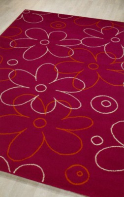Flash Raspberry Floral Rug 296 15