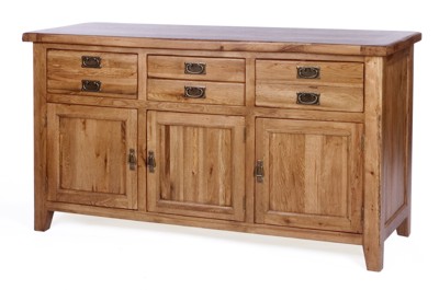 Florence Rustic Oak 4 Drawer Buffet