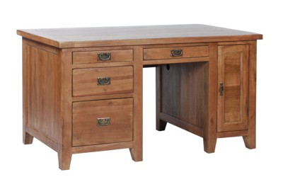 Florence OAK 4 Drawer Home Office Desk By Wiseaction