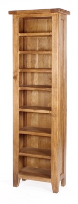 Florence Rustic Oak CD & DVD Bookcase