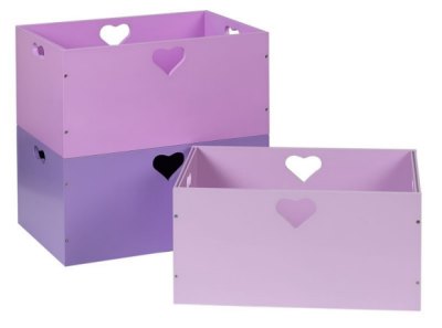 Hearts Stacking Storage Boxes