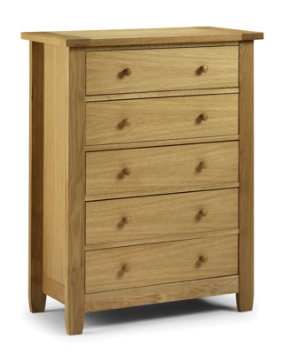 Lyndhurst 5 Drawer Oak Chest