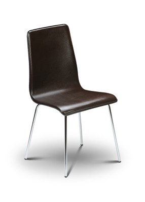 Mandy Brown Or Black Faux Leather Chair By Julian Bowen