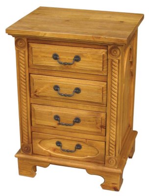 Medieval 4 Drawer Bedside