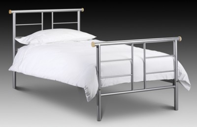 Mercury Silver Metal Bed