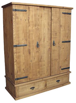 Rough Sawn Large Wardrobe