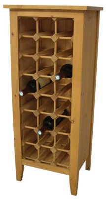 24 Bottle Pine Wine Rack
