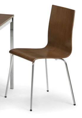 Tobago Walnut Veneer & Chrome Chairs