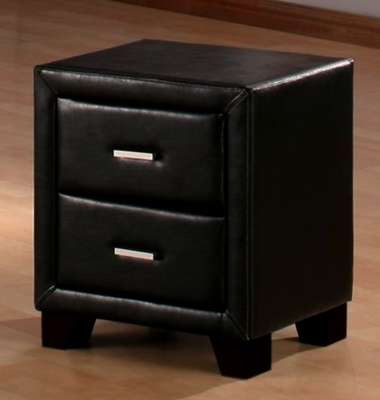 Naples & Tuscany BLACK Faux Leather Bedside