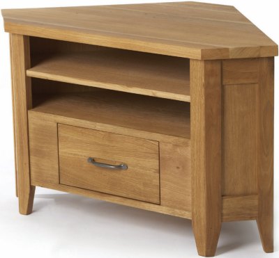 Wealden Oak Corner TV and VideoDVD Unit