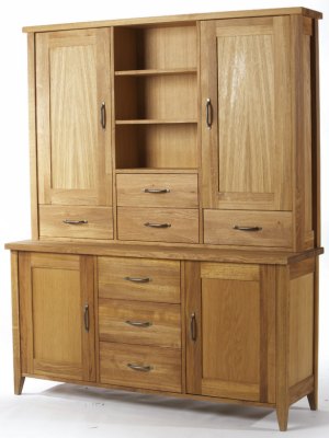 Wealden Oak Large Sideboard amp Wooden Doors Dresser Top