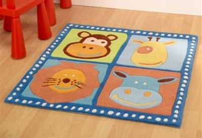 Blue Zoo Childrens Rug
