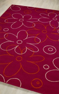 Flash Raspberry Floral Rug 296 15