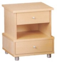 Ginza Beech Veneer 2 Drawer Bedside Chest