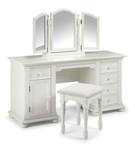Josephine White Dressing Table, Stool & Mirror