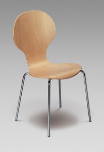 Keeler Maple Finish & Chrome Chair By Julian Bowen