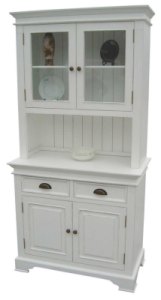 Kristina White Painted 2 Drawer & 2 Door Glazed Dresser