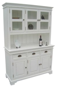 Kristina White Painted 3 Drawer & 3 Door Glazed Dresser