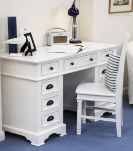 Kristina White Painted Desk & Chair
