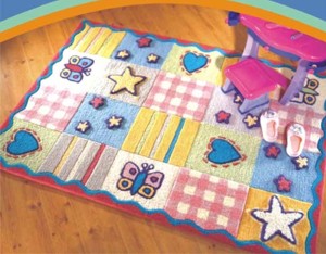 Multi Coloured Little Stars Childrens Rug