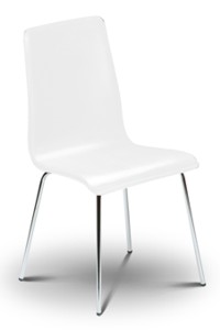 Mandy White Chair By Julian Bowen
