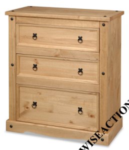 Porto 3 Drawer Wide Chest