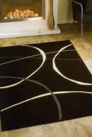 Retro Black Rug