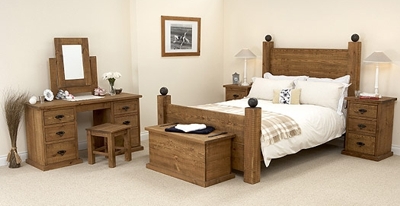 Rough Sawn Pine Bedroom Furniture