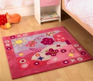 Pink Summertime Childrens Rug
