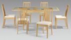 Alaska Maple Extending Glass Table