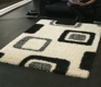 Alpine Black & Cream Squares Rug 6580 466