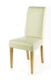 Pair of Boston Ivory REAL LEATHER Dining Chairs