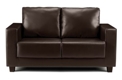 Brown Faux Leather Boxa Sofa