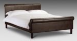 Chester Brown Faux Leather Bed by Julian Bowen