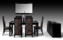 Sisco Black High Gloss Dining Set