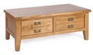 Florence 2 Drawer Rustic Oak Coffee Table